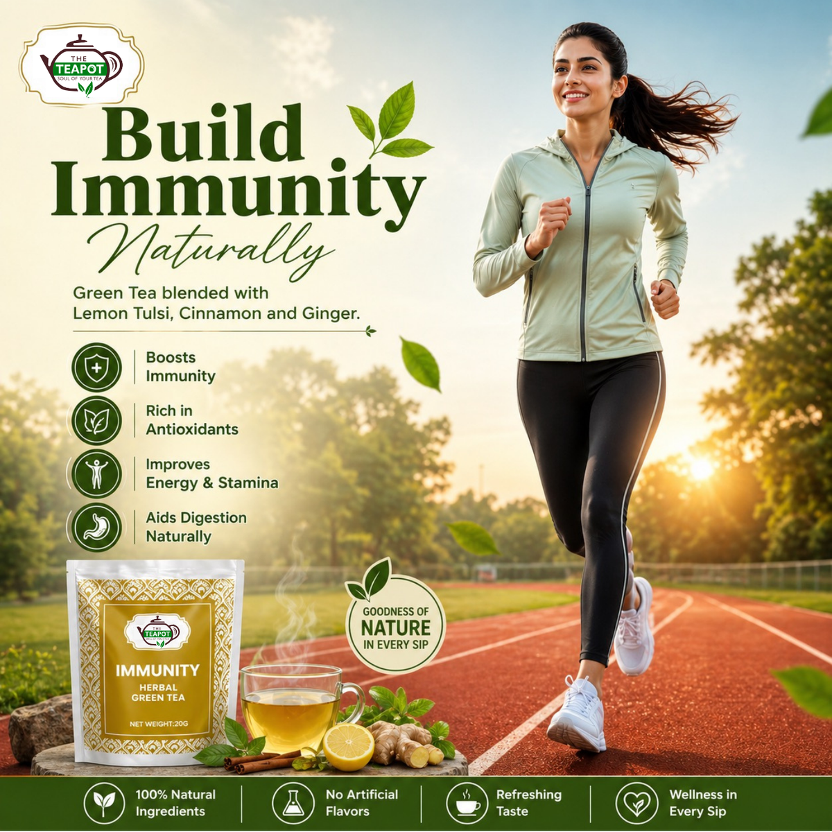 Immunity Herbal Green Tea — 15 Tea Bags