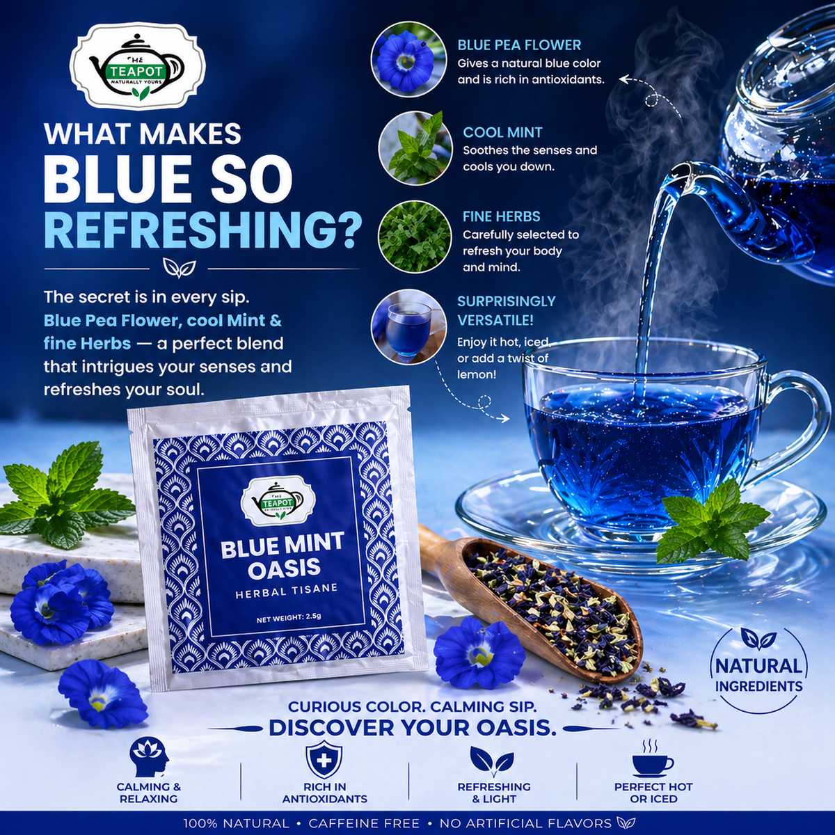 Blue Mint Oasis Herbal Tisane - 20 Tea Bags