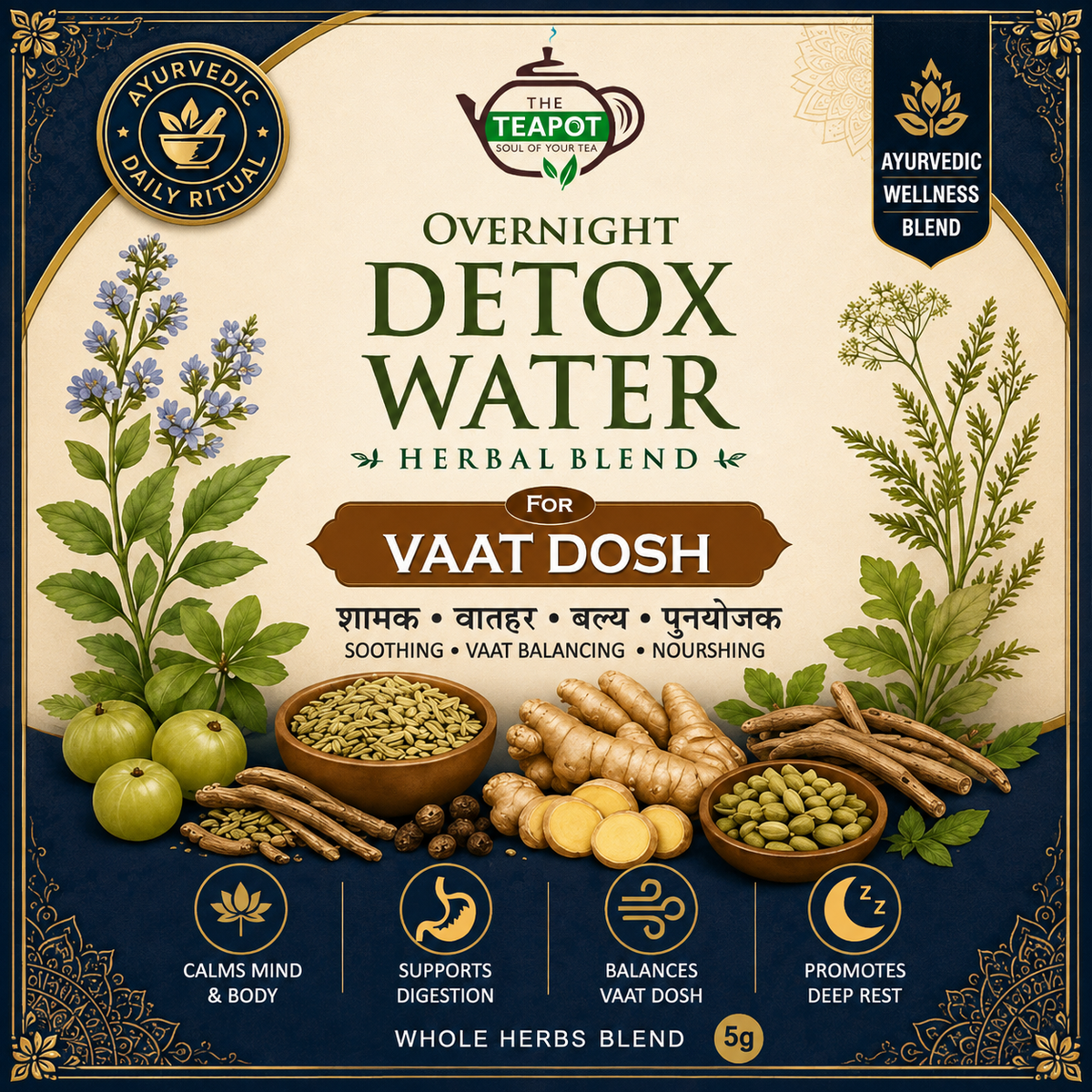 Overnight Detox Water Herbal Blend for Vaat Dosh — The Teapot
